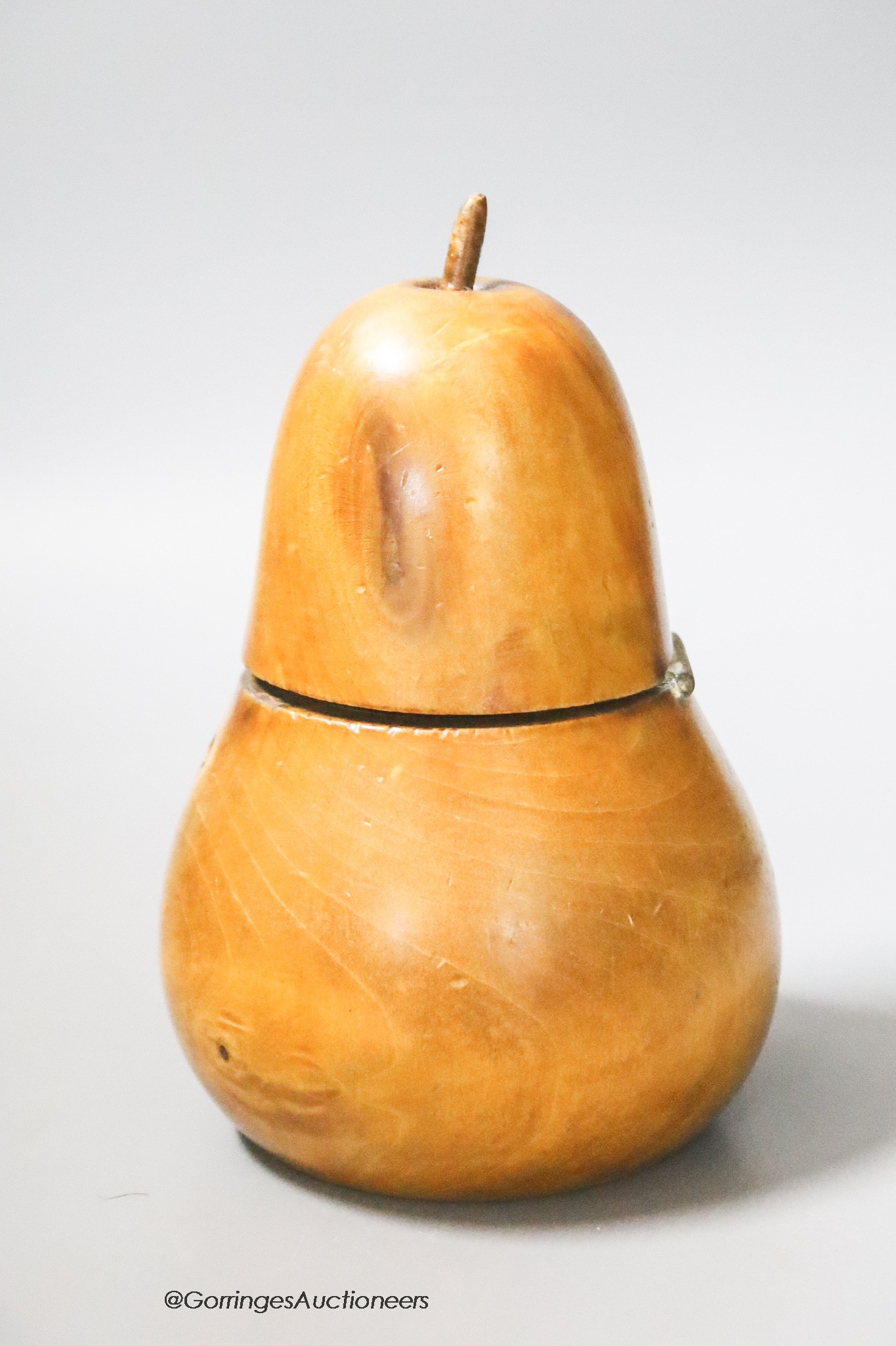 A pear shaped tea caddy, height 14.5cm